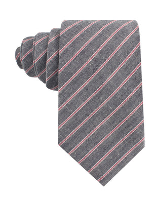 Cherry Red Pinstripe Tie