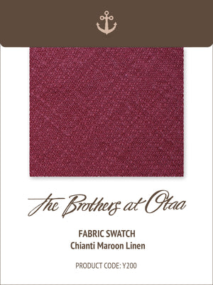 Fabric Swatch (Y200) - Chianti Maroon Linen
