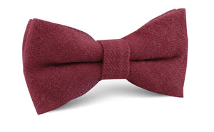 Chianti Maroon Linen Bow Tie