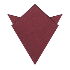 Chianti Maroon Linen Pocket Square