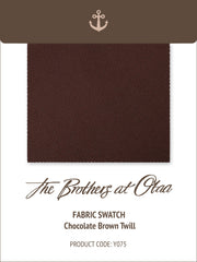 Chocolate Brown Twill Y075 Fabric Swatch