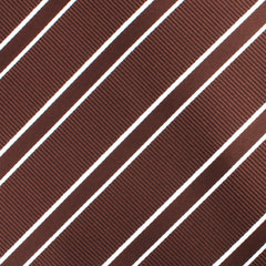 Chocolate Brown Double Stripe Bow Tie Fabric