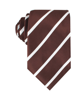 Chocolate Brown Striped Necktie