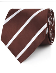 Chocolate Brown Striped Neckties