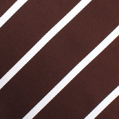 Chocolate Brown Striped Pocket Square Fabric