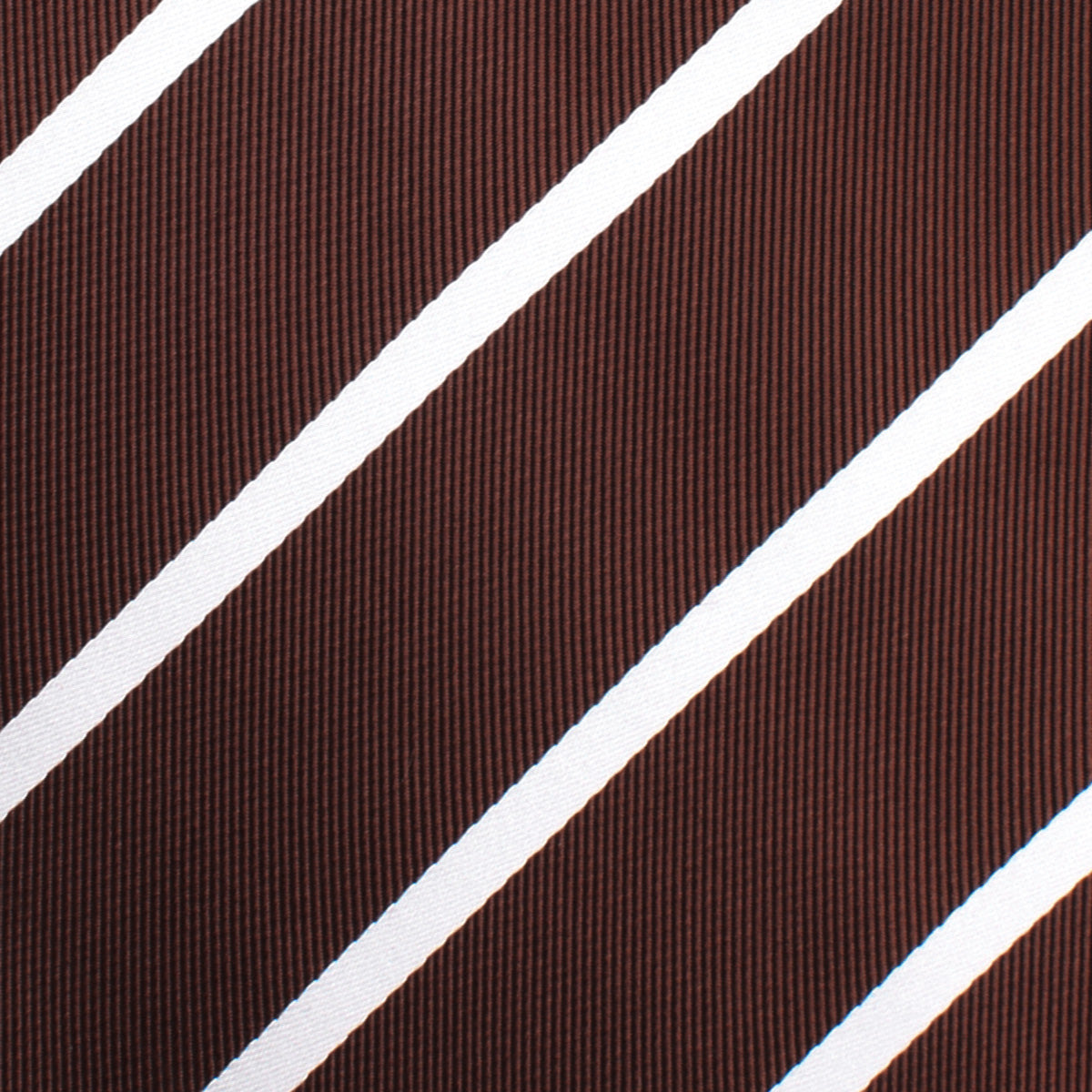 Chocolate Brown Striped Skinny Tie Fabric