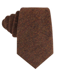 Chocolate Brown Striped Wool Tie