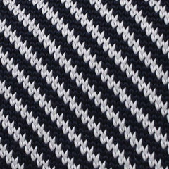 Pulaski Navy Blue Striped Knitted Tie Fabric
