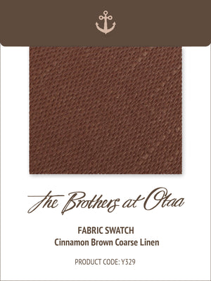 Fabric Swatch (Y329) - Cinnamon Brown Coarse Linen