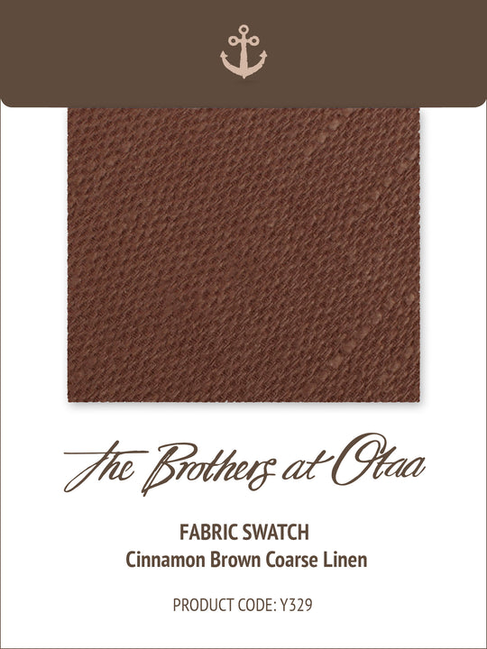Fabric Swatch (Y329) - Cinnamon Brown Coarse Linen