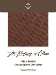 Cinnamon Brown Coarse Linen Y329 Fabric Swatch