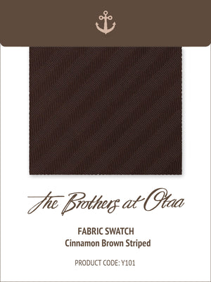 Fabric Swatch (Y101) - Cinnamon Brown Striped