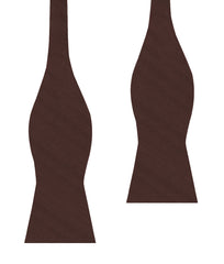 Cinnamon Brown Striped Self Bow Tie