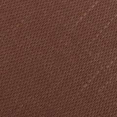 Cinnamon Brown Coarse Linen Skinny Tie Fabric