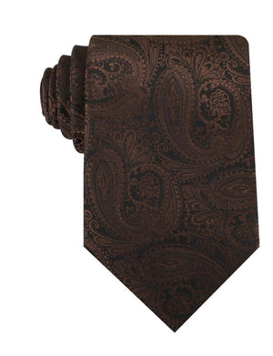 Cinnamon Brown Paisley Necktie