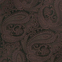 Cinnamon Brown Paisley Necktie Fabric