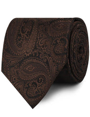 Cinnamon Brown Paisley Neckties
