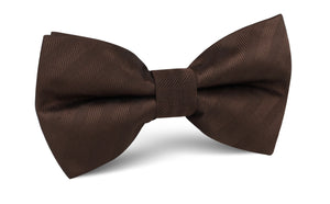 Cinnamon Brown Striped Bow Tie