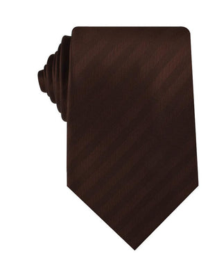 Cinnamon Brown Striped Necktie