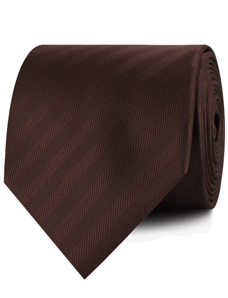 Cinnamon Brown Striped Neckties