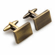 Classic Antique Brass Rectangle Mens Cufflinks