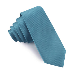 Coastal Blue Twill Skinny Tie
