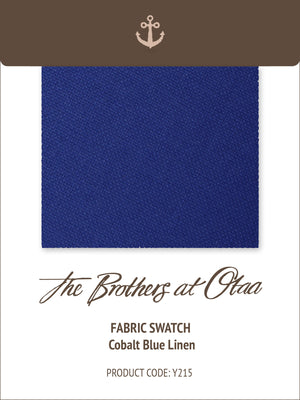 Fabric Swatch (Y215) - Cobalt Blue Linen
