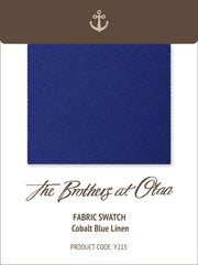 Cobalt Blue Linen Y215 Fabric Swatch