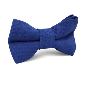Cobalt Blue Linen Kids Bow Tie
