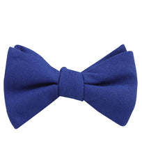 Cobalt Blue Linen Self Tied Bow Tie