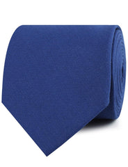 Cobalt Blue Linen Neckties