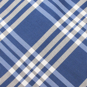 Cobalt Blue with White Stripes Pocket Square