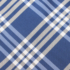 Cobalt Blue with White Stripes Fabric Skinny Tie X141