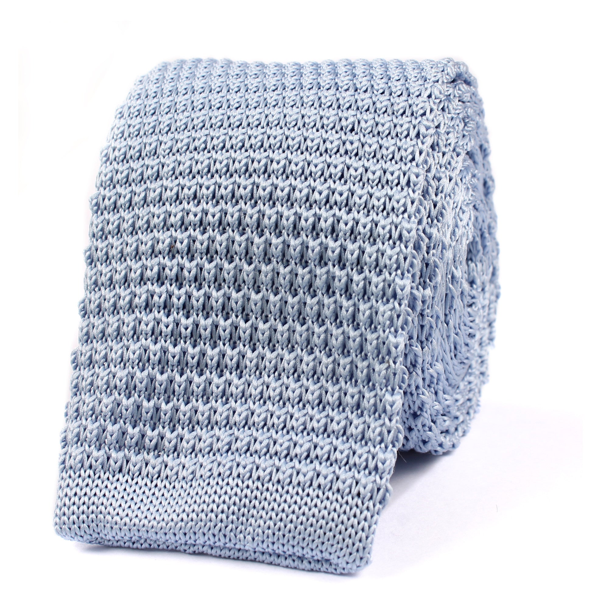 sky blue knitted tie