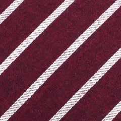 Columbus Burnt Burgundy Stripe Linen Fabric Swatch