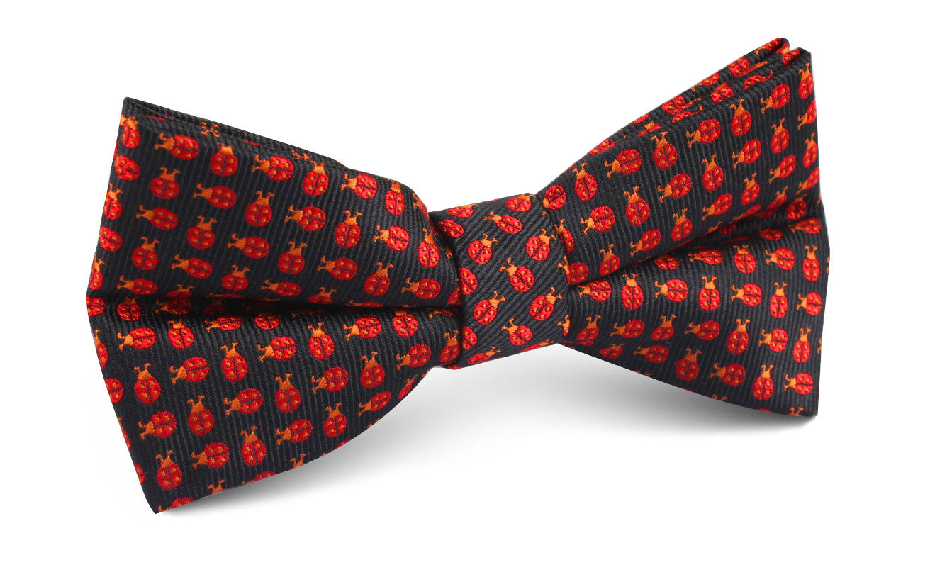 Coquelicot Red Beetle Bow Tie