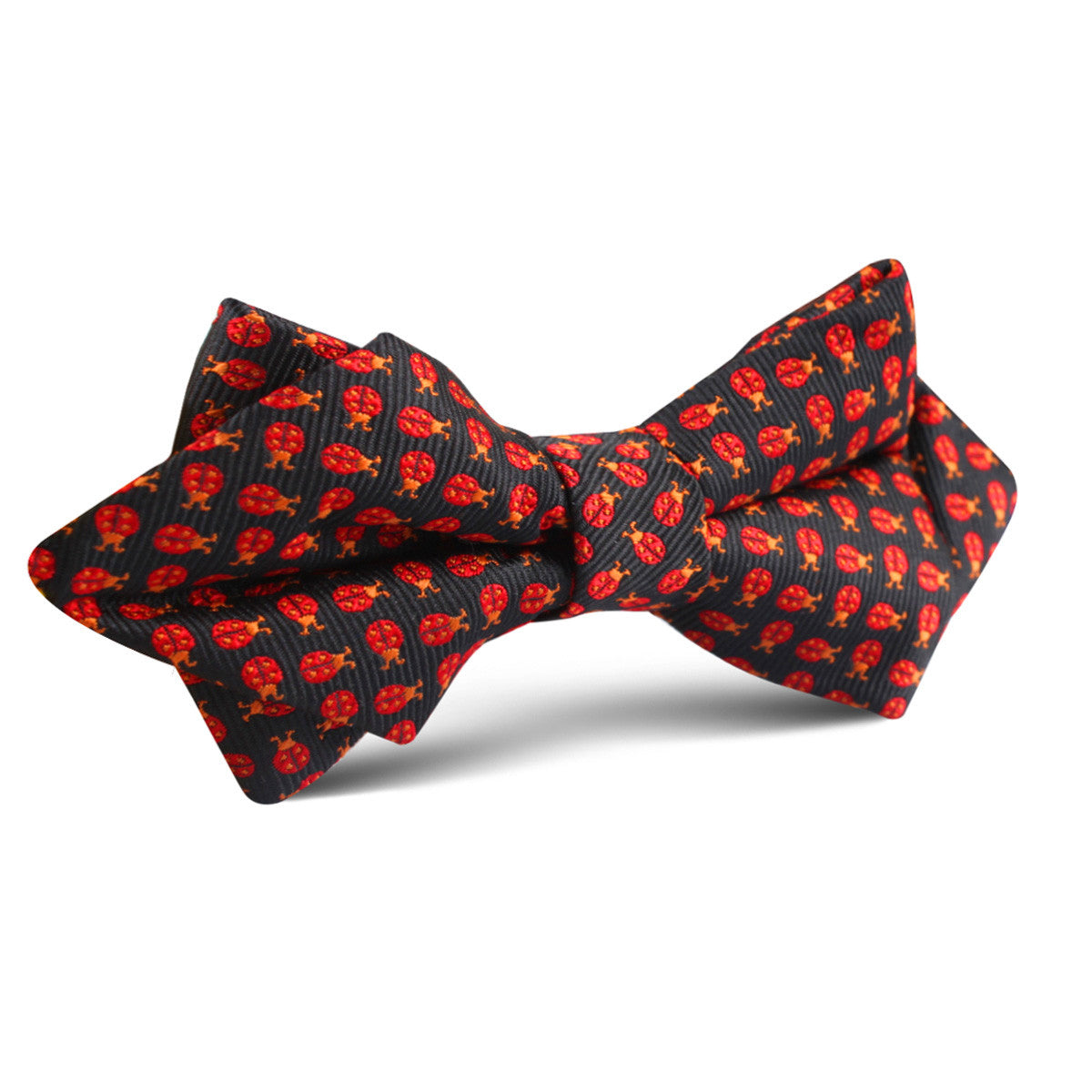 Coquelicot Red Beetle Diamond Bow Tie
