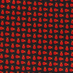 Coquelicot Red Beetle Fabric Kids Diamond Bow Tie