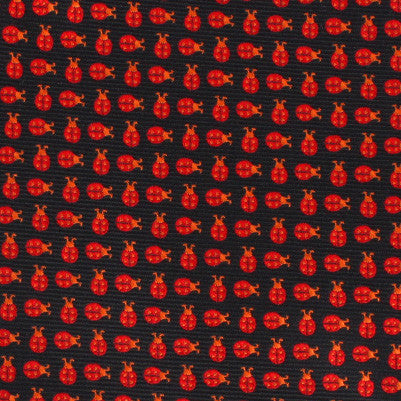 Coquelicot Red Beetle Fabric Mens Diamond Bowtie