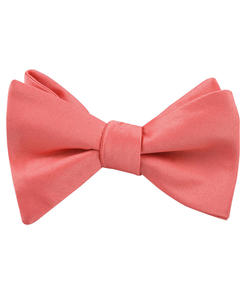 Coral Reef Satin Self Tied Bow Tie