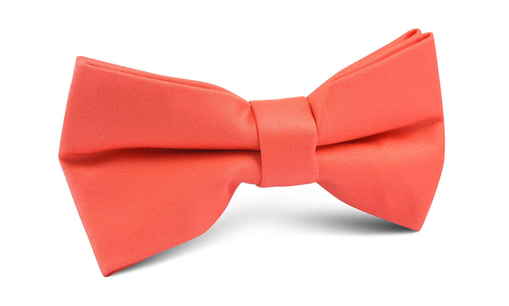 Coral Red Bow Tie in Silk - Côme Red