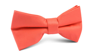 Coral Pink Cotton Bow Tie