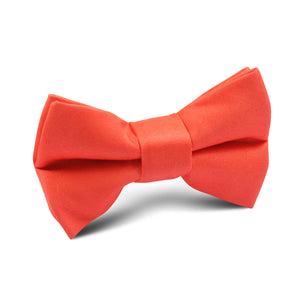 Coral Pink Cotton Kids Bow Tie