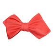 Coral Pink Cotton Self Tie Diamond Tip Bow Tie 2
