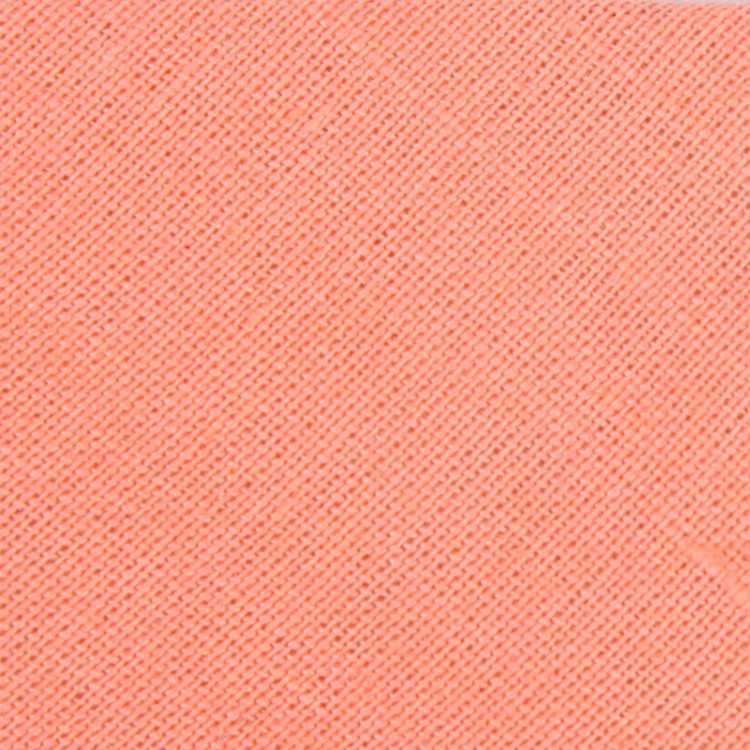 Coral Pink Linen Fabric Pocket Square L170