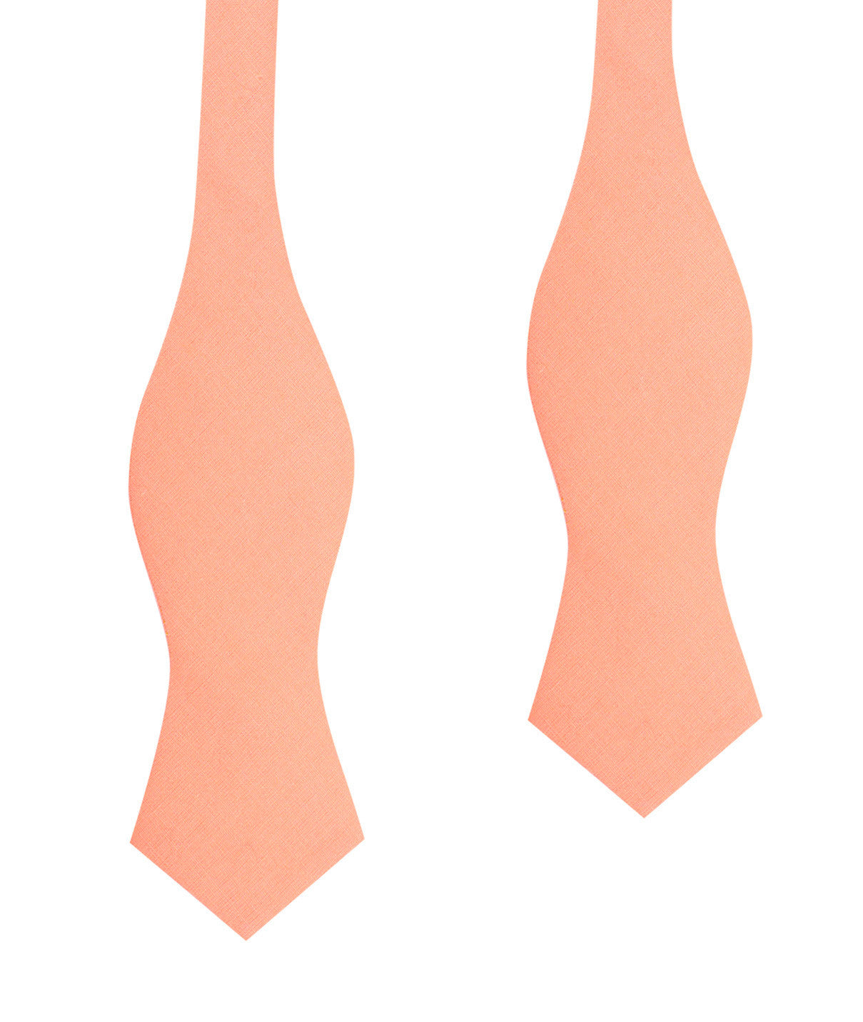 Coral Pink Linen Self Tie Diamond Tip Bow Tie