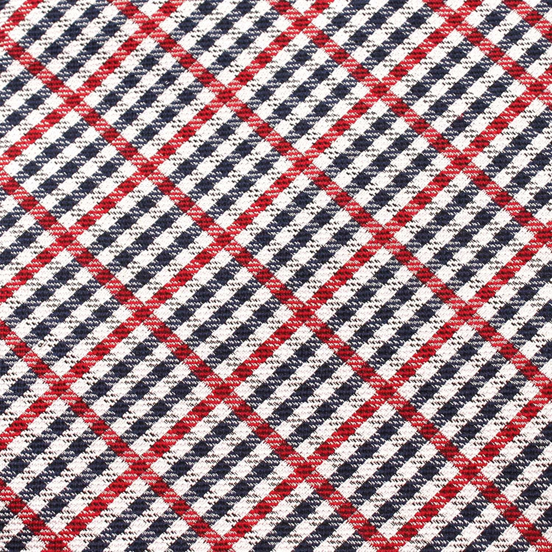 Crimson Gingham Fabric Necktie X704