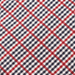 Crimson Gingham Fabric Self Tie Diamond Tip Bow TieX704