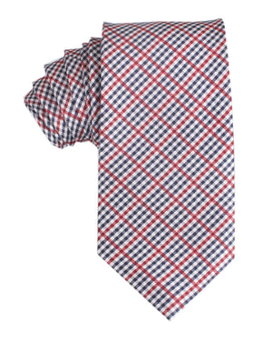 Crimson Gingham Necktie