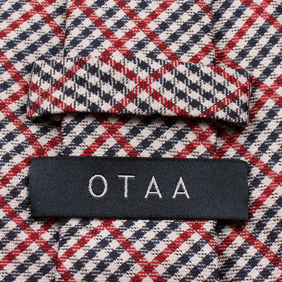 Crimson Gingham Necktie Back